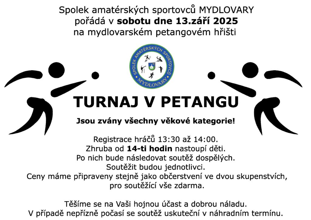 Pozvánka na turnaj v petangu